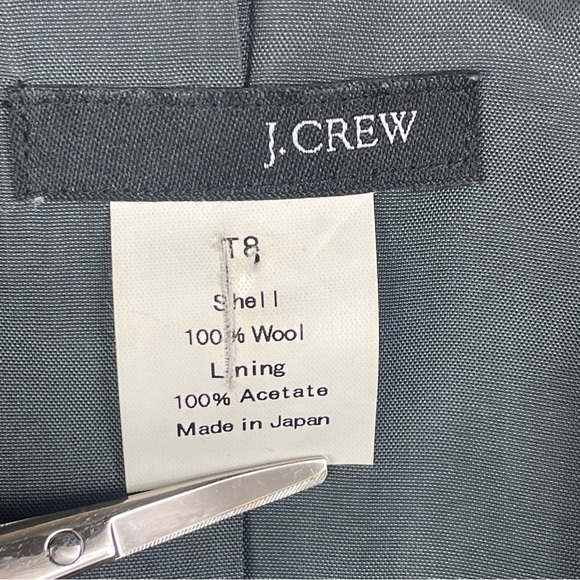 J. Crew Women’s Wool Grey Classic Three Button Jacket Blazer Career Coat Size T8 - Picture 15 of 16